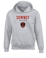 Downey HS Girls Soccer Block - Cotton Hoodie
