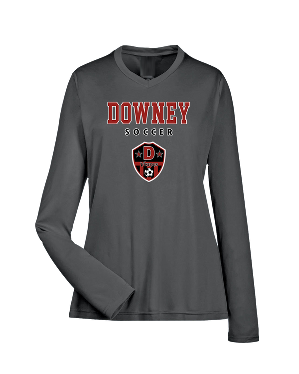 Downey HS Girls Soccer Block - Womens Performance Long Sleeve