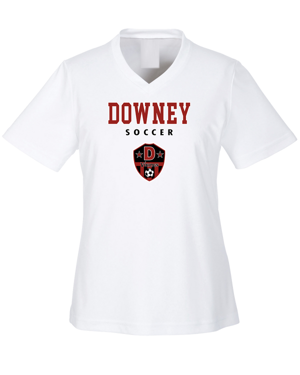 Downey HS Girls Soccer Block - Womens Performance Shirt