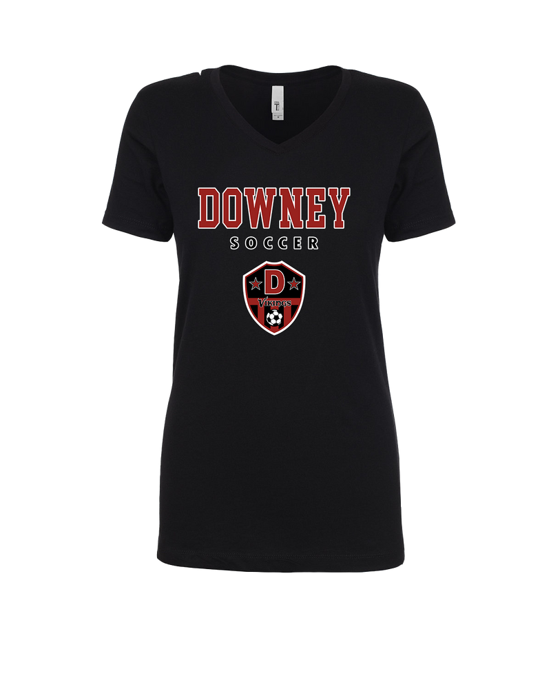 Downey HS Girls Soccer Block - Womens V-Neck