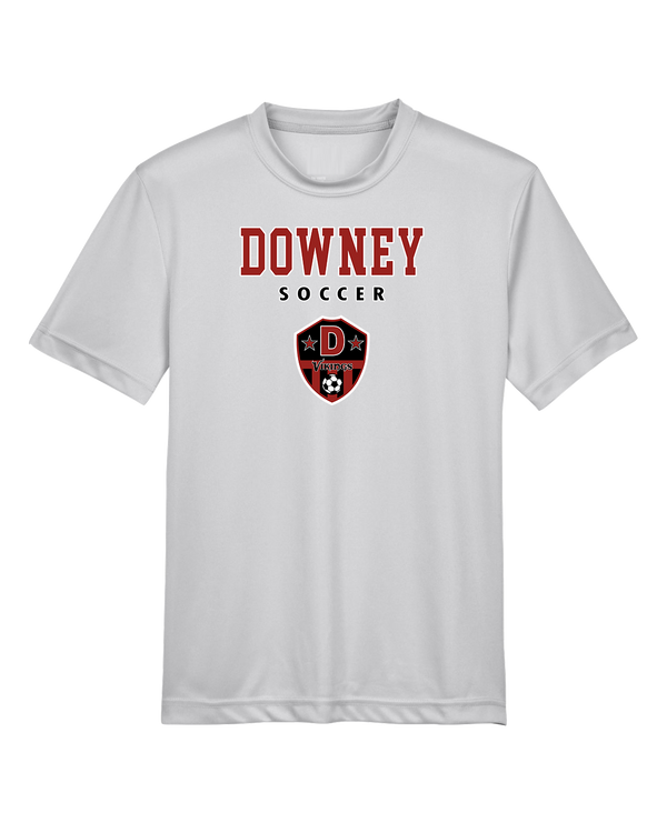 Downey HS Girls Soccer Block - Youth Performance T-Shirt
