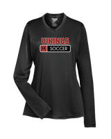 Downey HS Girls Soccer Pennant - Womens Performance Long Sleeve