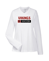 Downey HS Girls Soccer Pennant - Womens Performance Long Sleeve