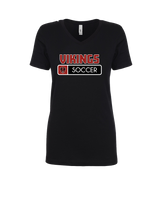 Downey HS Girls Soccer Pennant - Womens V-Neck