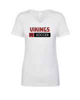 Downey HS Girls Soccer Pennant - Womens V-Neck