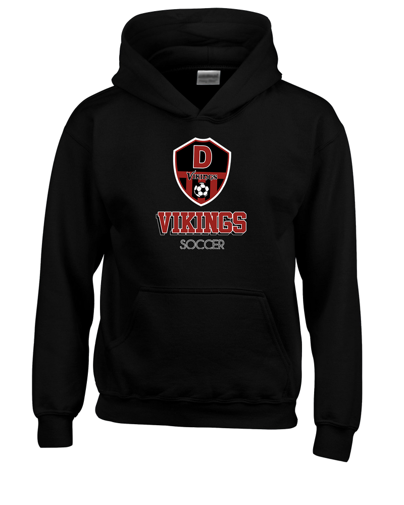 Downey HS Soccer Shadow - Cotton Hoodie