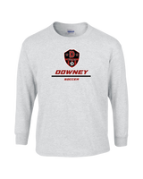 Downey HS Girls Soccer Split - Mens Basic Cotton Long Sleeve