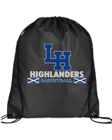 La Habra HS Basketball Stacked - Drawstring Bag