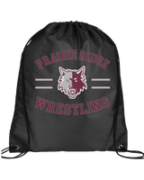 Prairie Ridge HS Wrestling Curve - Drawstring Bag