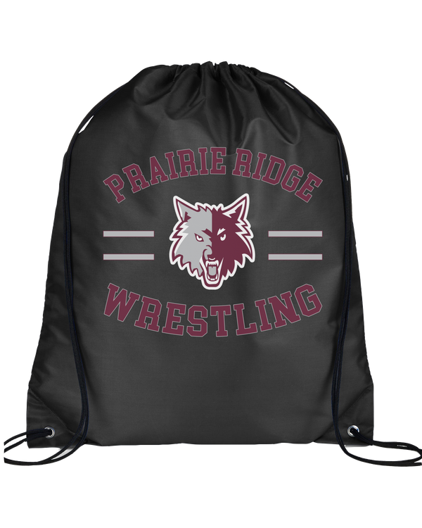 Prairie Ridge HS Wrestling Curve - Drawstring Bag