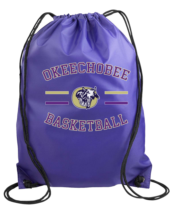 Okeechobee HS Girls Basketball Curve - Drawstring Bag