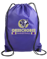 Okeechobee HS Girls Basketball Stacked - Drawstring Bag