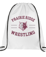 Prairie Ridge HS Wrestling Curve - Drawstring Bag