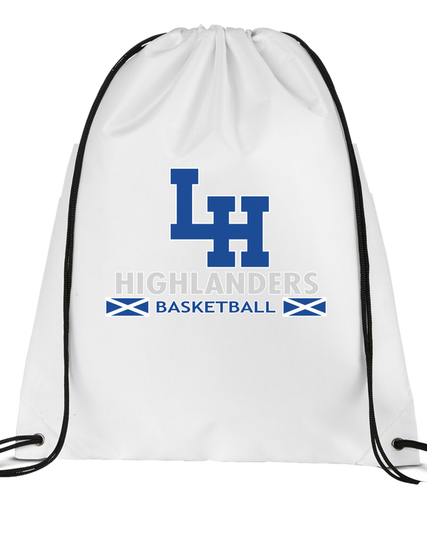 La Habra HS Basketball Stacked - Drawstring Bag