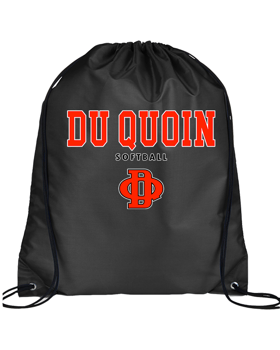 Du Quoin HS Softball Block - Drawstring Bag