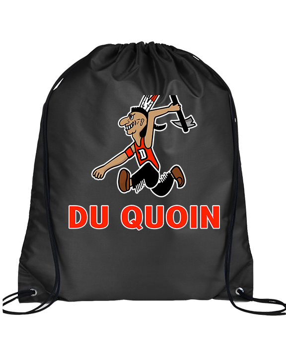 Du Quoin HS Softball Stacked - Drawstring Bag