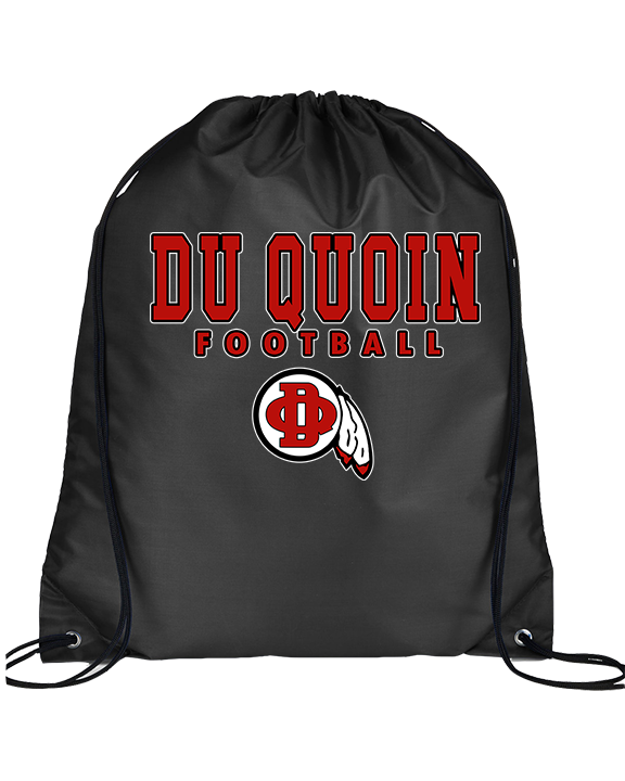 Du Quoin HS Football Block - Drawstring Bag