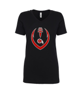 Du Quoin HS Football Full Football - Womens Vneck