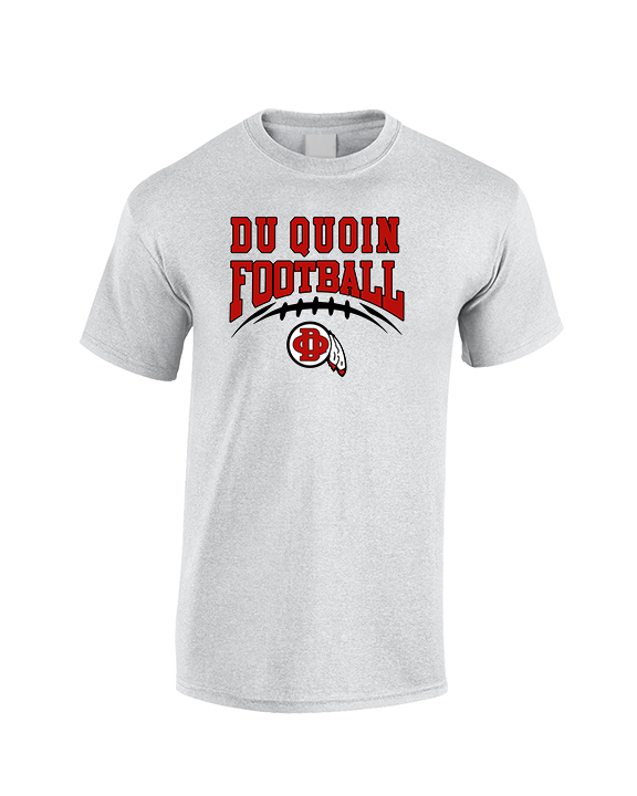 Du Quoin HS Football School Football - Cotton T-Shirt