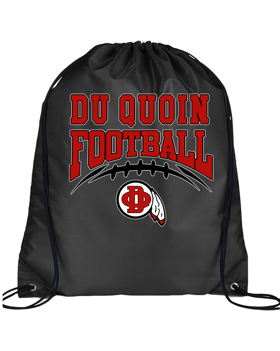 Du Quoin HS Football School Football - Drawstring Bag