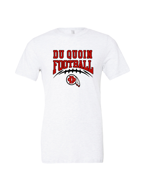 Du Quoin HS Football School Football - Tri-Blend Shirt