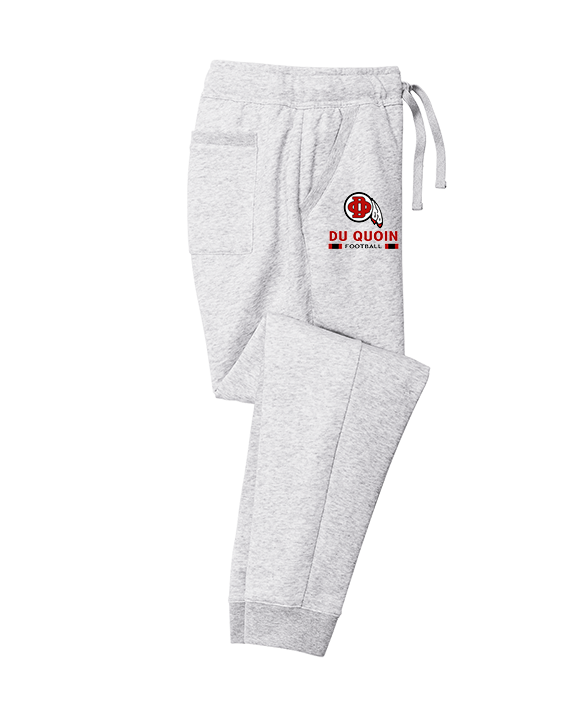 Du Quoin HS Football Stacked - Cotton Joggers