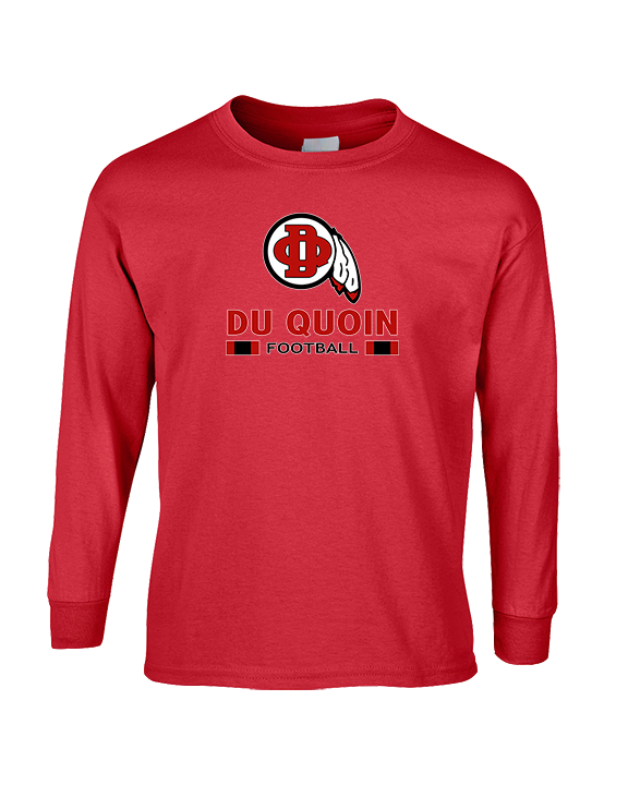 Du Quoin HS Football Stacked - Cotton Longsleeve