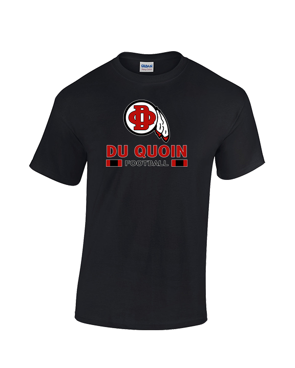 Du Quoin HS Football Stacked - Cotton T-Shirt