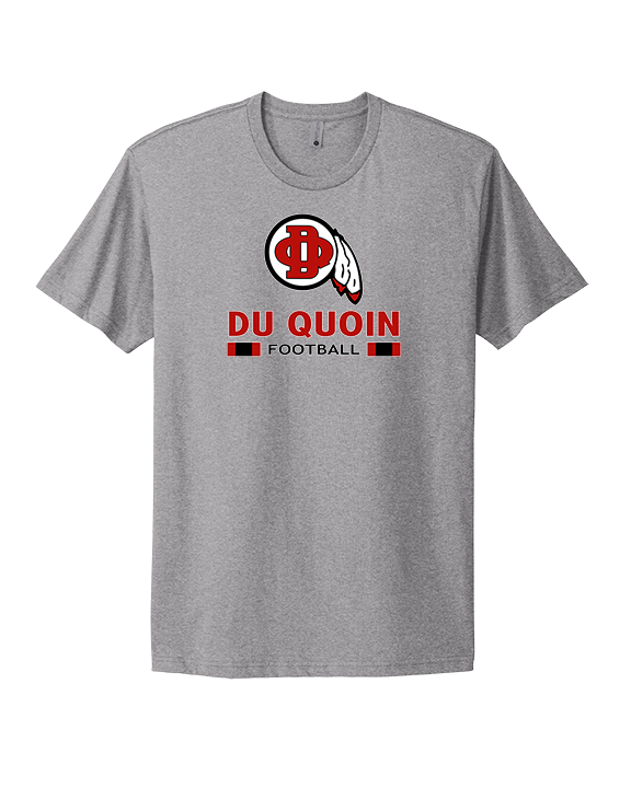 Du Quoin HS Football Stacked - Mens Select Cotton T-Shirt