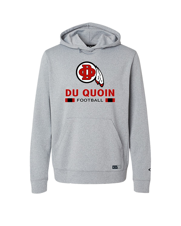 Du Quoin HS Football Stacked - Oakley Performance Hoodie