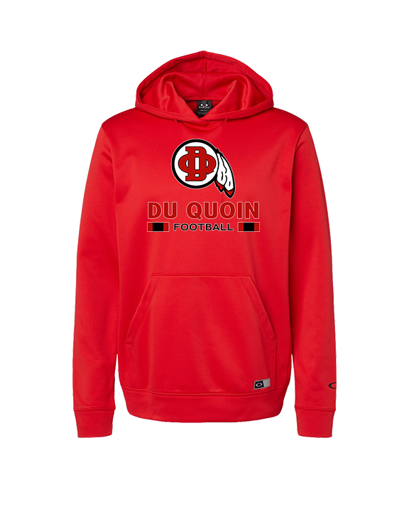 Du Quoin HS Football Stacked - Oakley Performance Hoodie