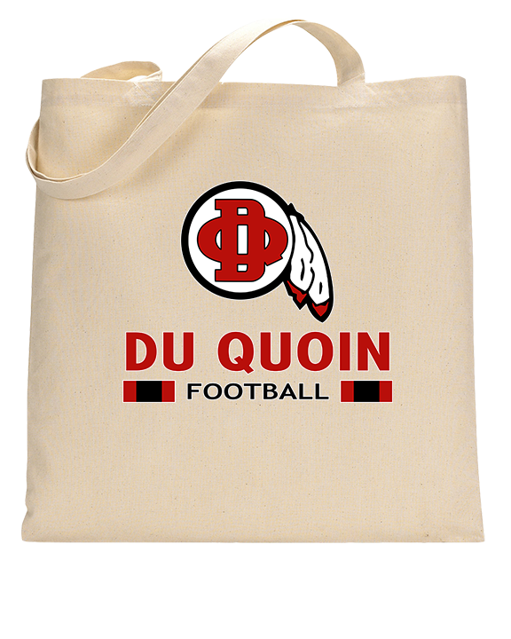 Du Quoin HS Football Stacked - Tote