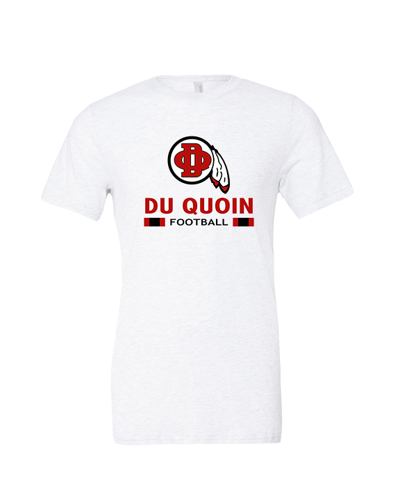 Du Quoin HS Football Stacked - Tri-Blend Shirt