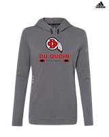Du Quoin HS Football Stacked - Womens Adidas Hoodie