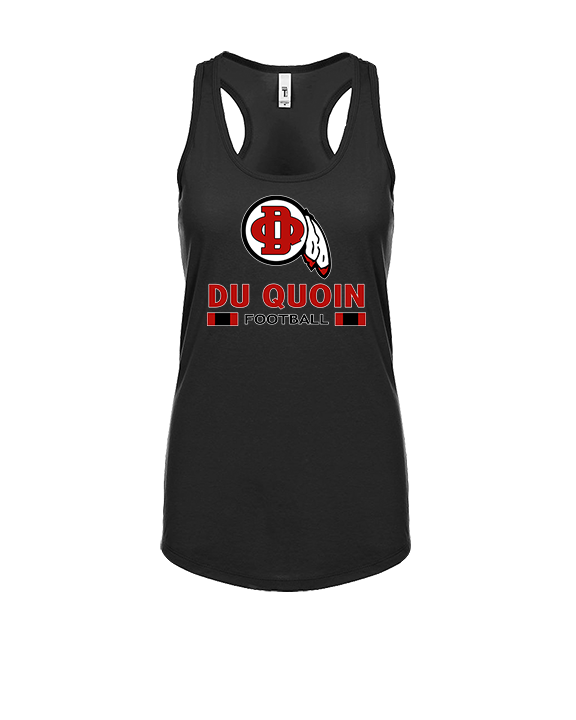 Du Quoin HS Football Stacked - Womens Tank Top