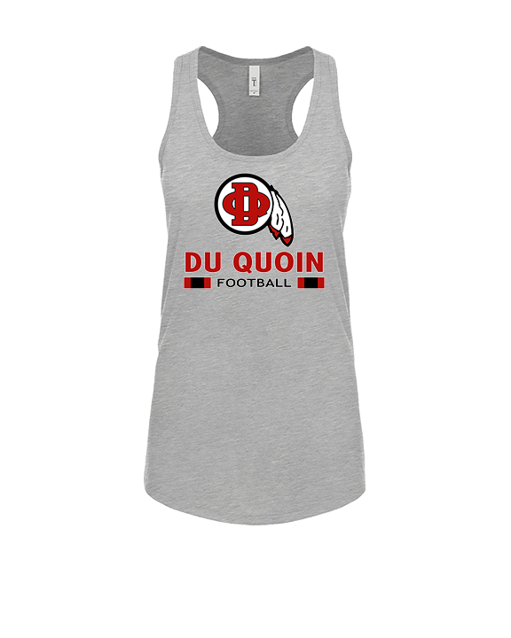 Du Quoin HS Football Stacked - Womens Tank Top