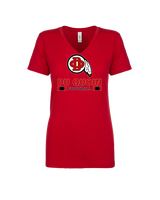 Du Quoin HS Football Stacked - Womens Vneck