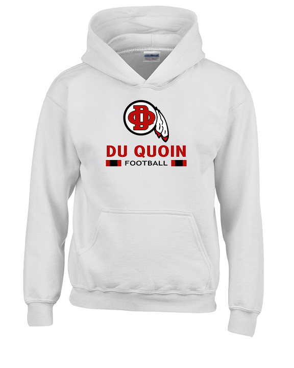Du Quoin HS Football Stacked - Youth Hoodie