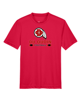 Du Quoin HS Football Stacked - Youth Performance Shirt