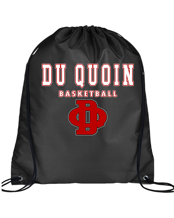 Du Quoin HS Girls Basketball Block - Drawstring Bag