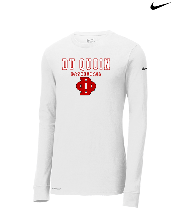 Du Quoin HS Girls Basketball Block - Mens Nike Longsleeve