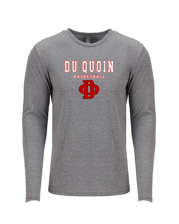 Du Quoin HS Girls Basketball Block - Tri-Blend Long Sleeve