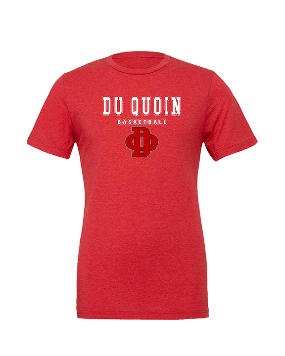 Du Quoin HS Girls Basketball Block - Tri-Blend Shirt