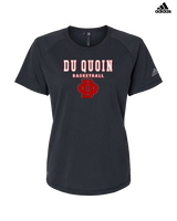 Du Quoin HS Girls Basketball Block - Womens Adidas Performance Shirt