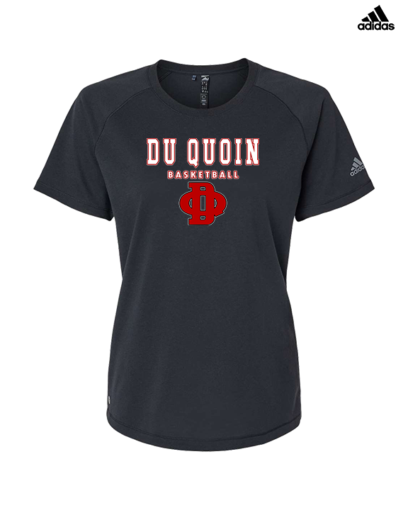 Du Quoin HS Girls Basketball Block - Womens Adidas Performance Shirt