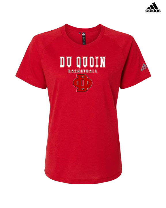 Du Quoin HS Girls Basketball Block - Womens Adidas Performance Shirt