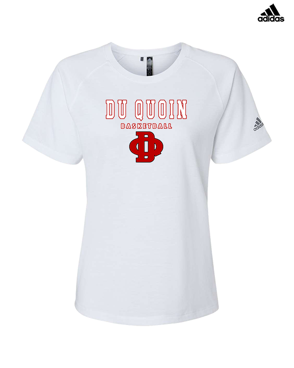 Du Quoin HS Girls Basketball Block - Womens Adidas Performance Shirt