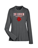 Du Quoin HS Girls Basketball Block - Womens Performance Longsleeve