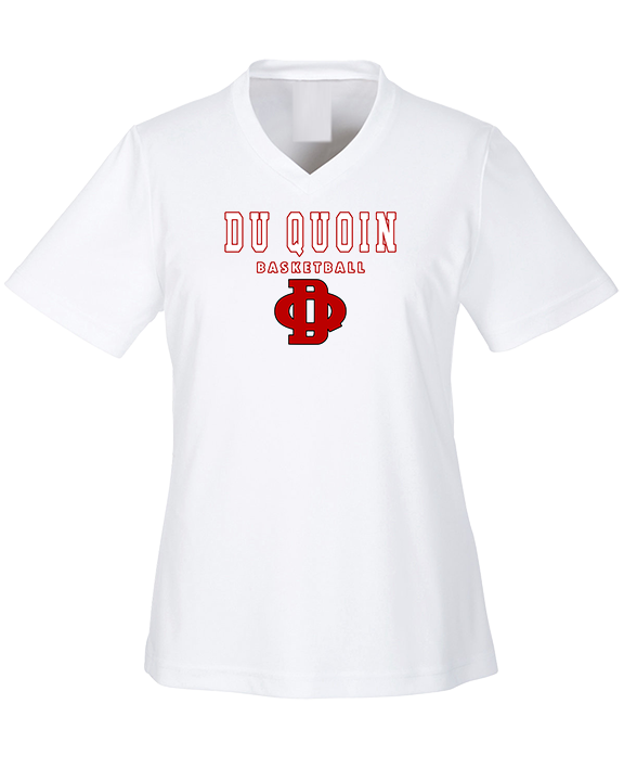 Du Quoin HS Girls Basketball Block - Womens Performance Shirt