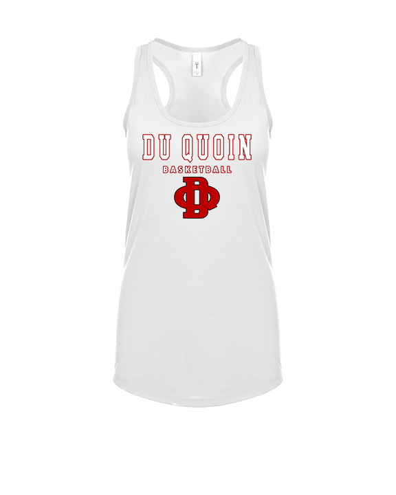 Du Quoin HS Girls Basketball Block - Womens Tank Top